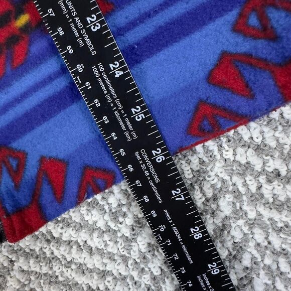 Lake Matley Fleece Jacket Men’s Large Blue Red Aztec Vintage 90s Outdoor - Picture 5 of 5